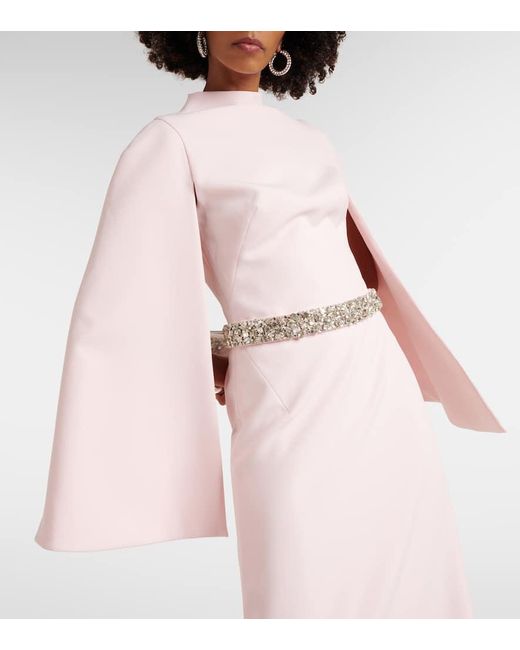 Vestido de fiesta Harper con capa Safiyaa de color Pink