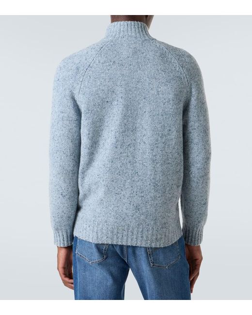 Cardigan De Cachemir Con Cremallera Brunello Cucinelli de hombre de color Blue