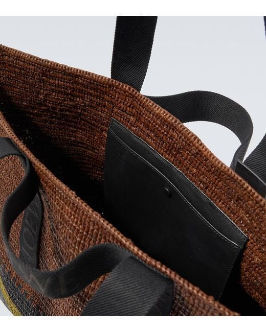 Shopper Fold De Rafia Loewe de hombre de color Brown