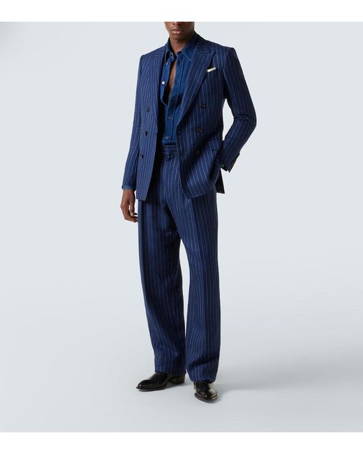 Tom Ford Blue Cotton Shirt for men