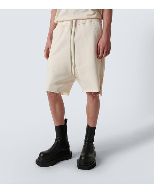 Shorts in cotone di Rick Owens in Natural da Uomo