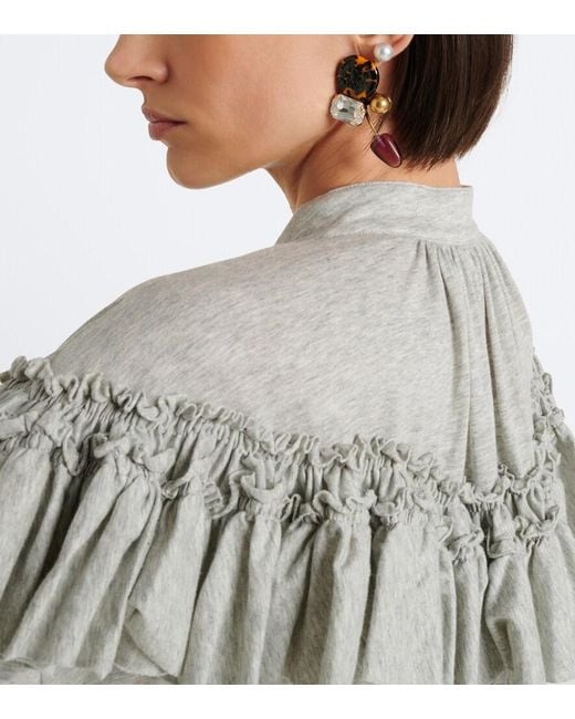 Dries Van Noten White Embellished Earrings