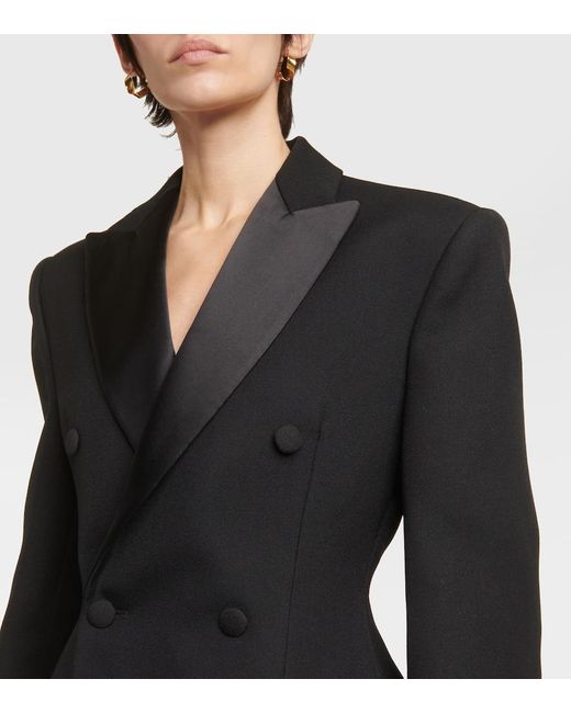 Vestido corto estilo blazer de lana Wardrobe NYC de color Black