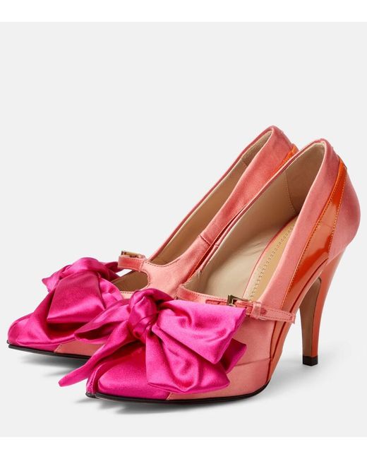 Maison Margiela Pink Pumps Tabi Monster Aus Satin Und Leder