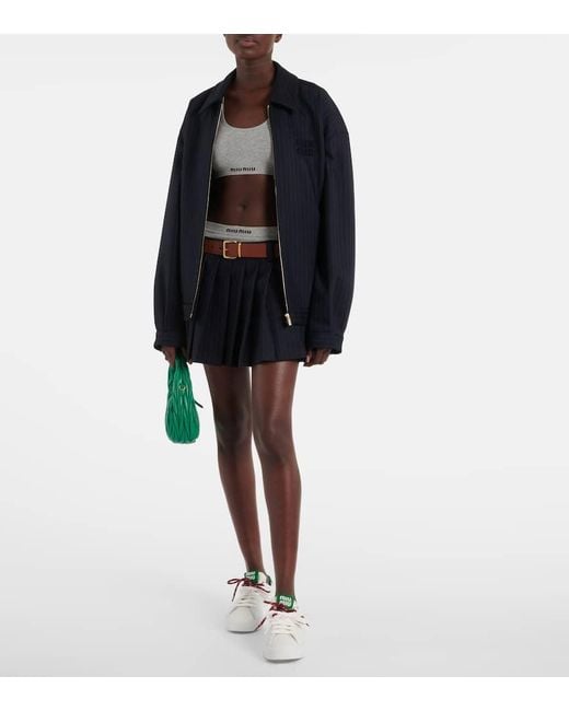 Miu Miu White Leather Sneakers