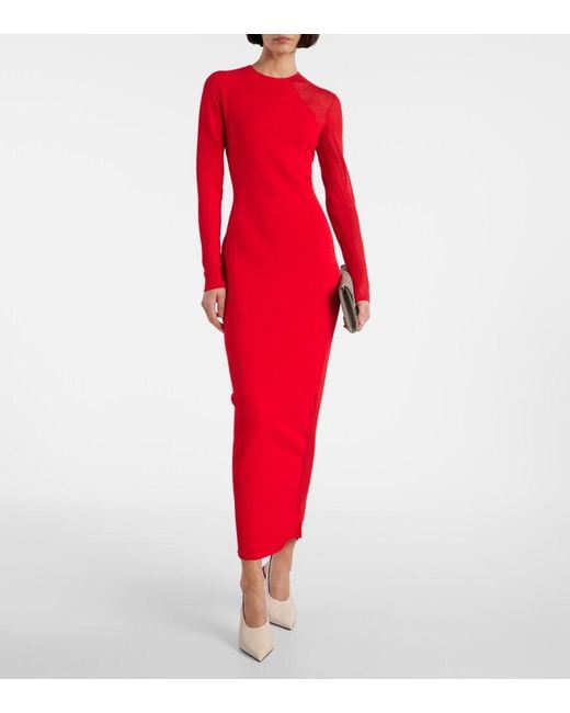 Stella McCartney Red Miracle Panelled Maxi Dress