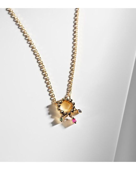 Suzanne Kalan Metallic 18Kt Necklace With Sapphires