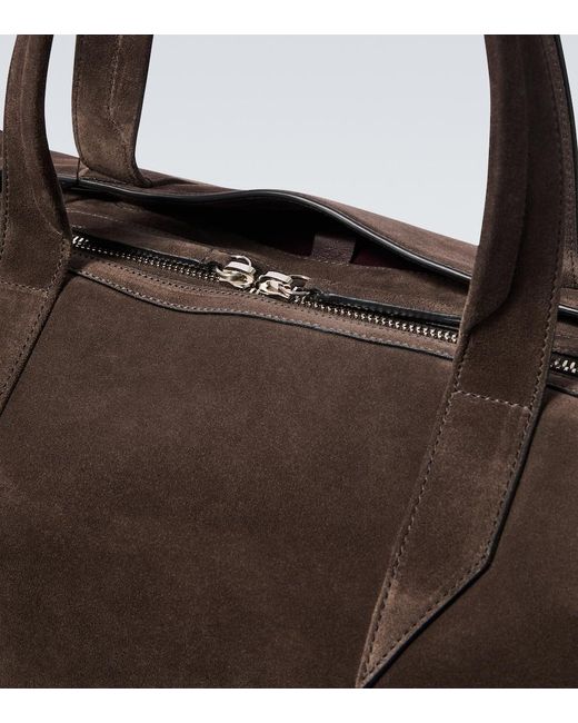 Metier Black Nomad Weekend Suede Duffel Bag for men
