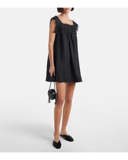 Doen Black Minikleid Almadia Mit Spitze