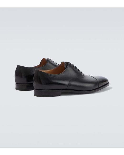 John Lobb Black City Ii Leather Derby Shoes for men