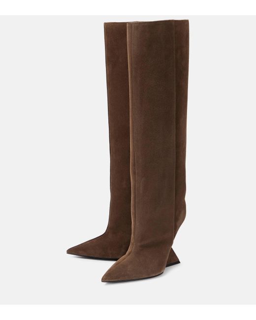 The Attico Brown Cheope Suede Knee-high Boots