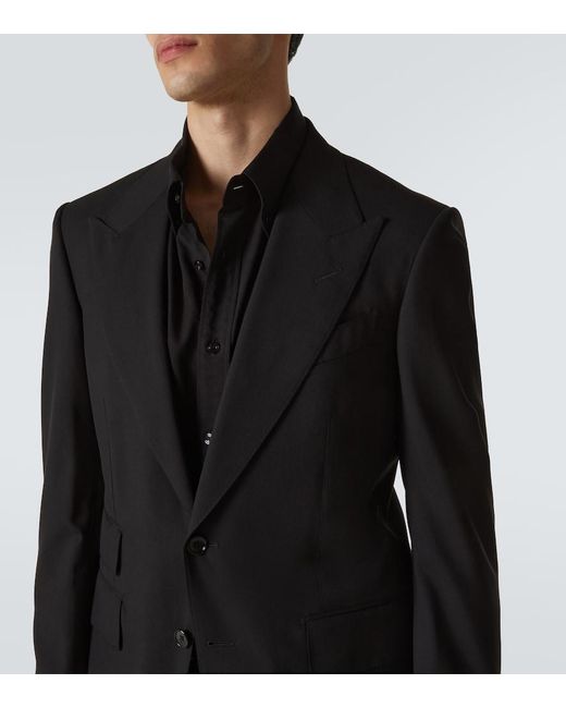 Tom Ford Black Shelton Wool Suit for men