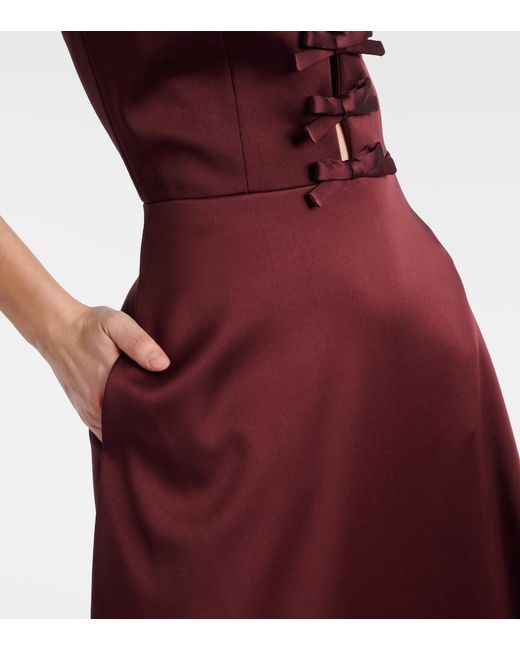 Rebecca Vallance Red Merlot Satin Cocktail Dress
