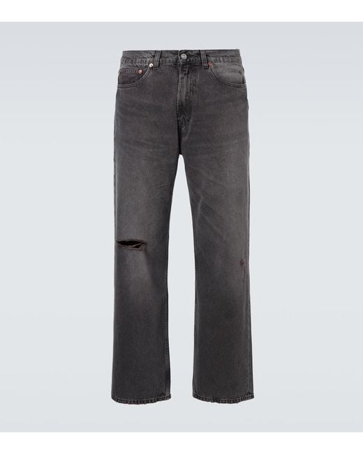 Our Legacy Wide-Leg Distressed Jeans Third Cut in Gray für Herren