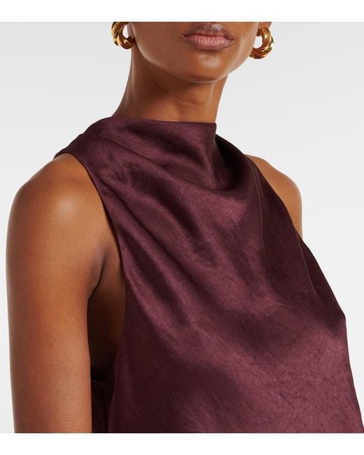 Vince Purple Top Aus Satin