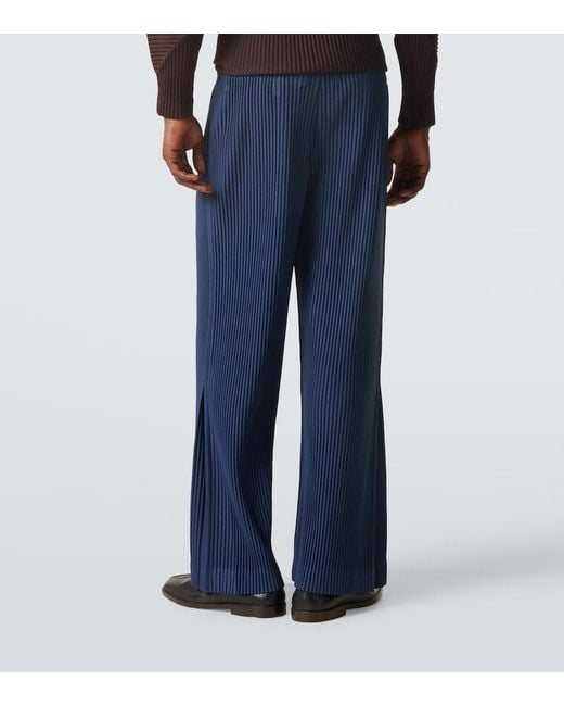 Homme Plissé Issey Miyake Blue Tailored Pleats 1 Straight Pants for men