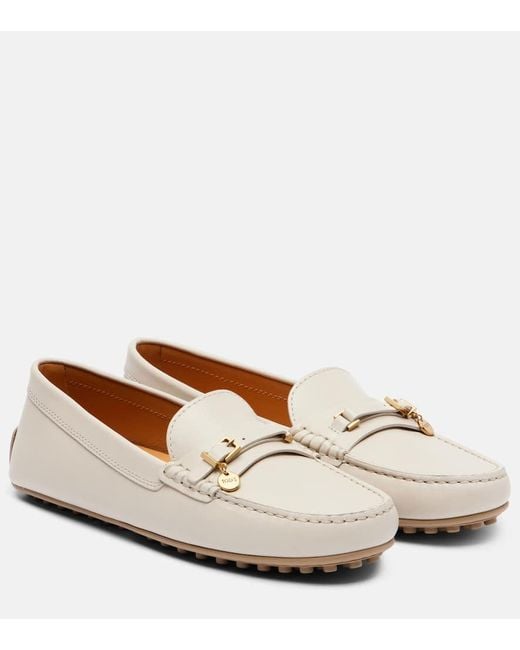 Tod's Brown Mokassins City Gommino Aus Leder