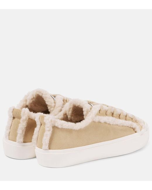 Inuikii Natural Shearling-Lined Suede Sneakers