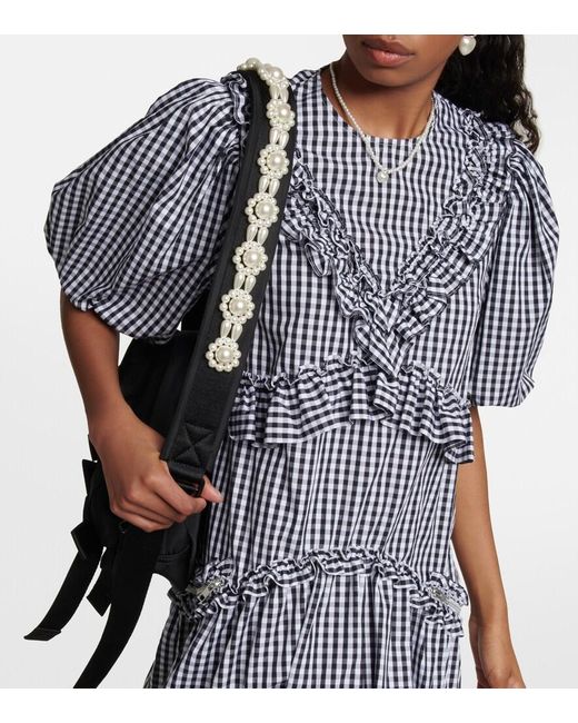 Simone Rocha Black Verzierte Schultertasche Classic Bow