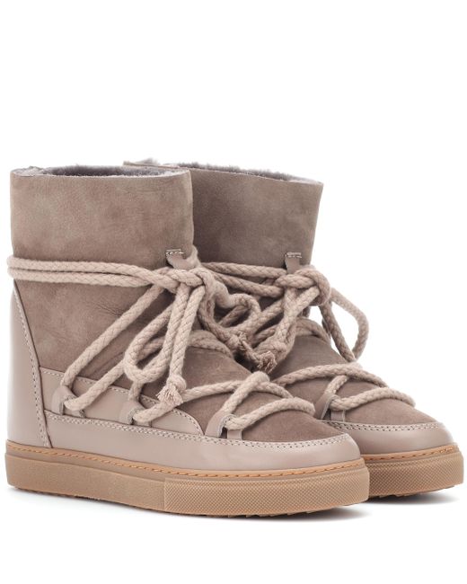 Inuikii Suede And Leather Ankle Boots in Brown Lyst Canada