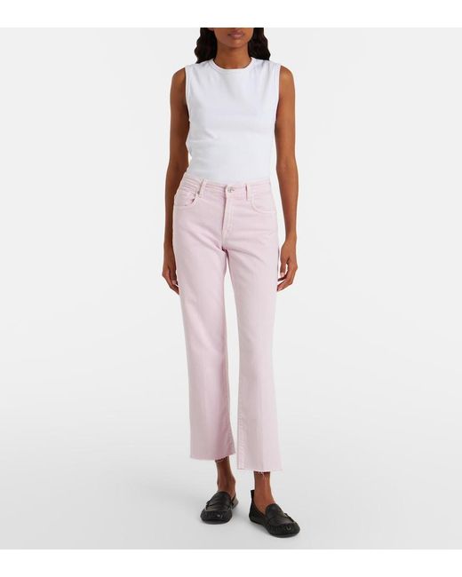 7 For All Mankind Pink Calie Straight Jeans