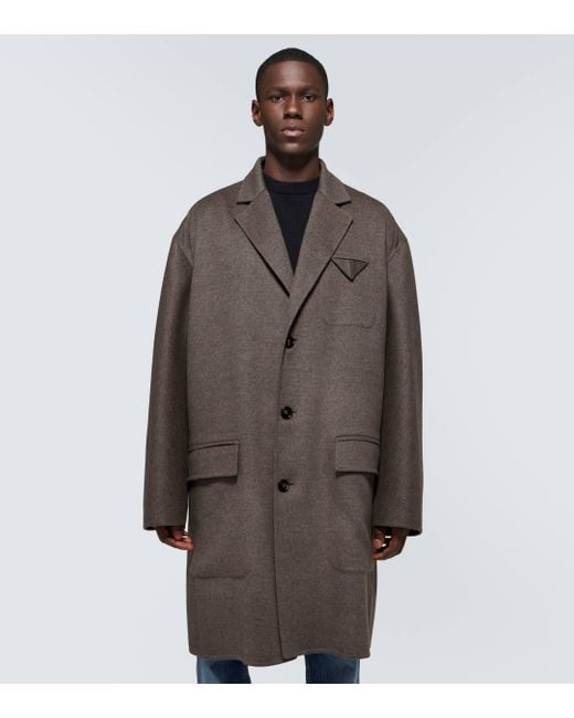 Bottega Veneta Brown Wool And Cashmere Overcoat for men