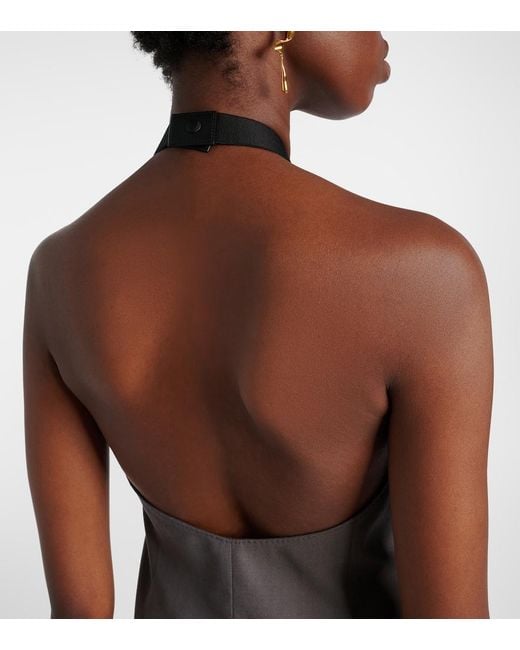 Max Mara Gray Cali Halterneck Virgin Wool Vest