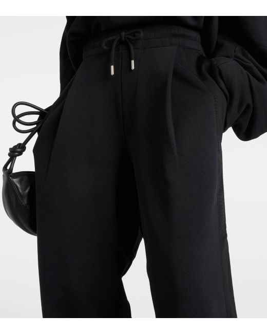 Pantalon de survetement ample en coton Dries Van Noten en coloris Black