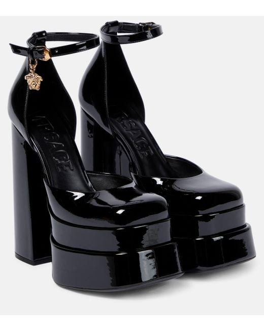 Versace Medusa Aevitas Platform Leather Pumps in Black Lyst UK