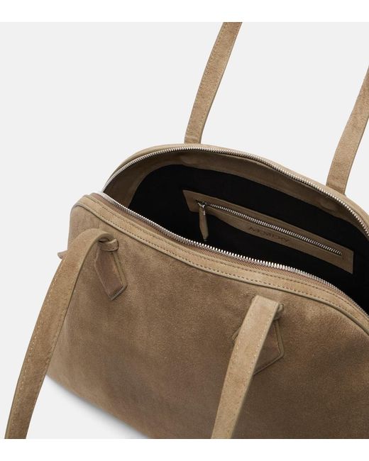 A.Emery Natural Harnick Medium Suede Shoulder Bag