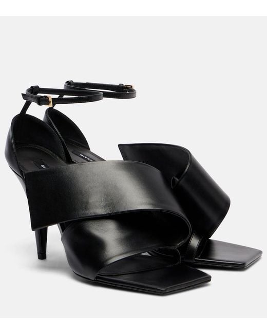 Givenchy Black Sandalen Sliced Square 95 Aus Leder