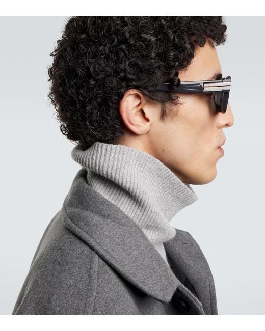 Occhiali Da Sole Squadrati di Zegna in Brown da Uomo