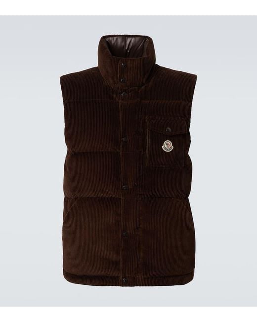 Chaleco De Plumas Agen De Pana De Algodon Moncler de hombre de color Brown