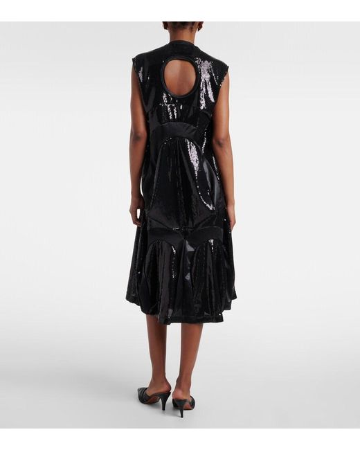 Junya Watanabe Black Sequined Midi Dress