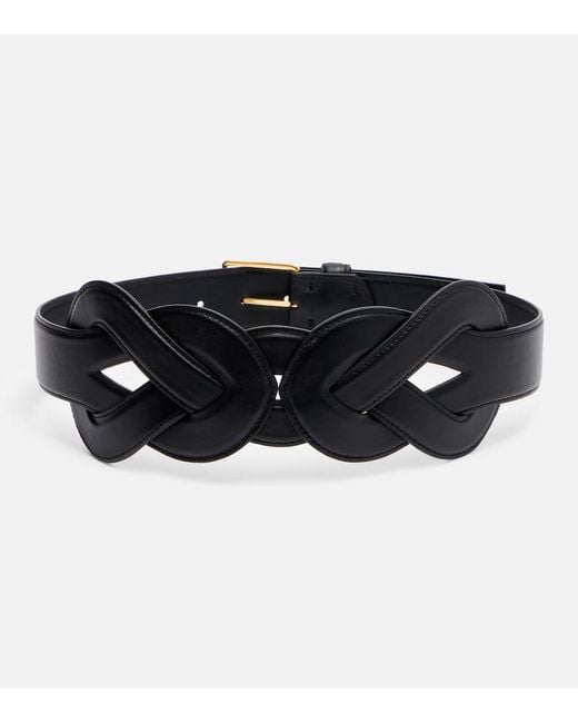 Altuzarra Black Loopy Leather Belt