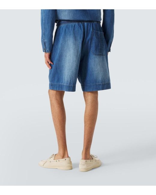Commas Blue Denim Shorts for men