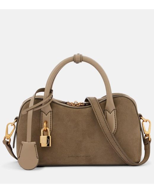 Stella McCartney Brown Ryder Small Faux Suede Shoulder Bag
