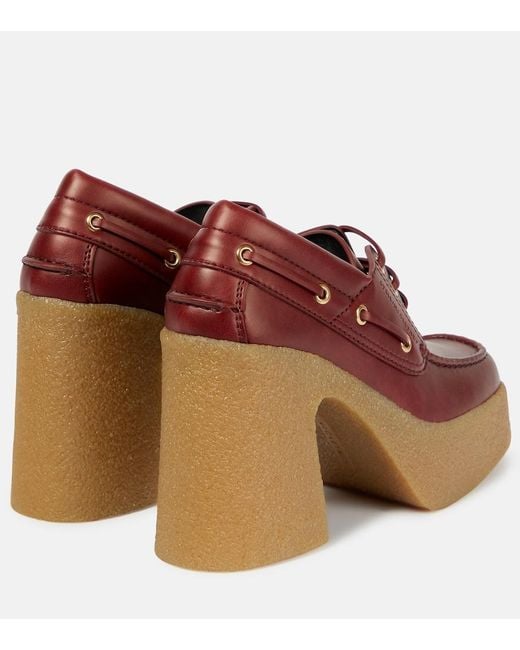 Stella McCartney Red Skyla Loafer Pumps