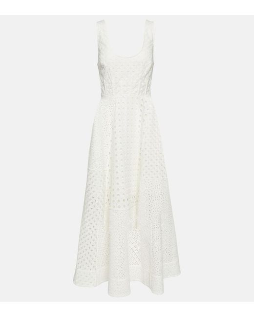 Zimmermann White Anglaise Cotton Midi Dress