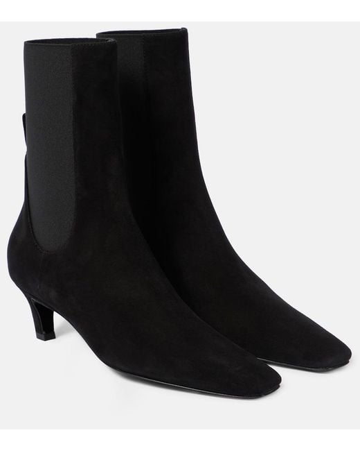 Totême Black 50 Suede Ankle Boots