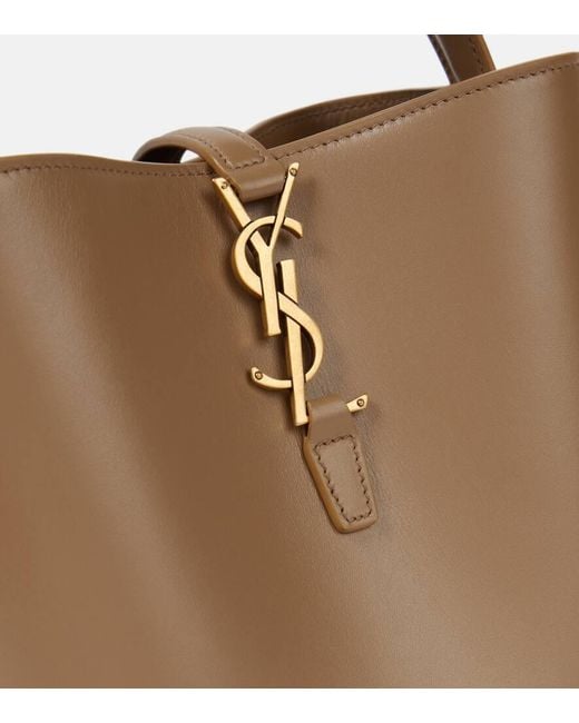 Saint Laurent Brown Le 37 Small Leather Bucket Bag