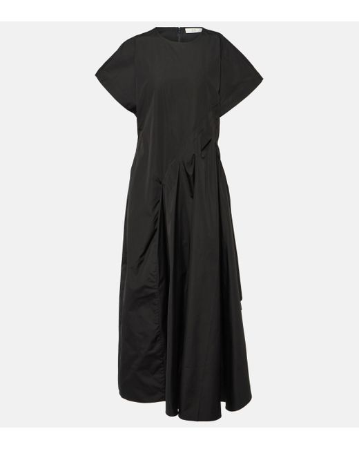 Robe longue en popeline de ton Co. en coloris Black