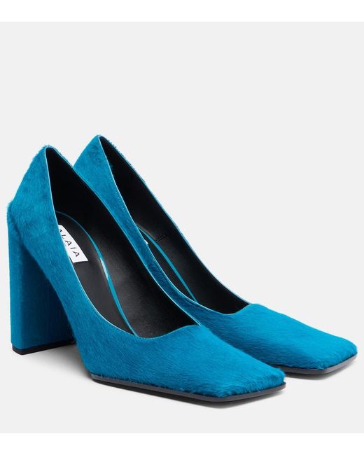 Alaïa Blue 90 Pumps Aus Kalbshaar