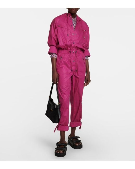 Isabel Marant Pink Franca Cotton Jumpsuit