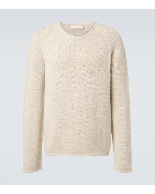 The Row Natural Clarkin Cotton And Linen Sweater for men