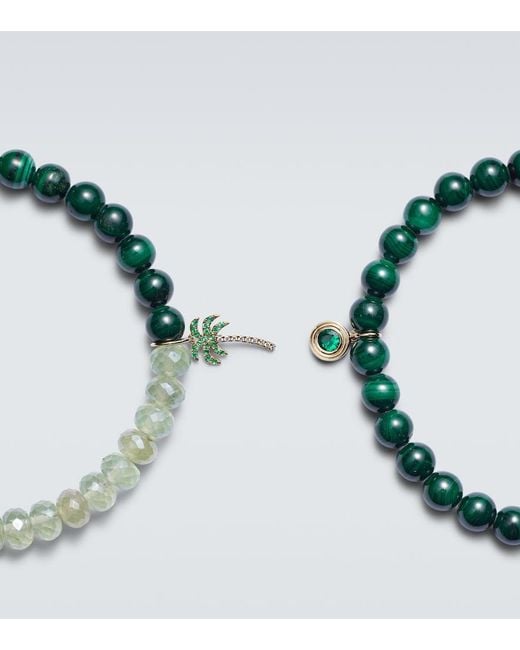 Sydney Evan Green 14Kt Set Of 2 Bracelets With Emeralds And Diamonds for men