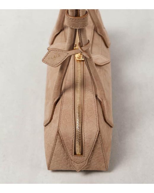 Alaïa White Schultertasche Le Teckel Small Aus Leder