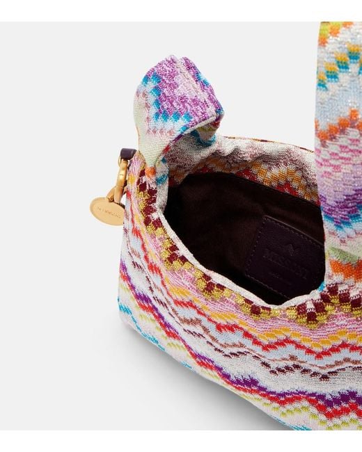 Missoni White Zigzag Small Jacquard Top-Handle Bag