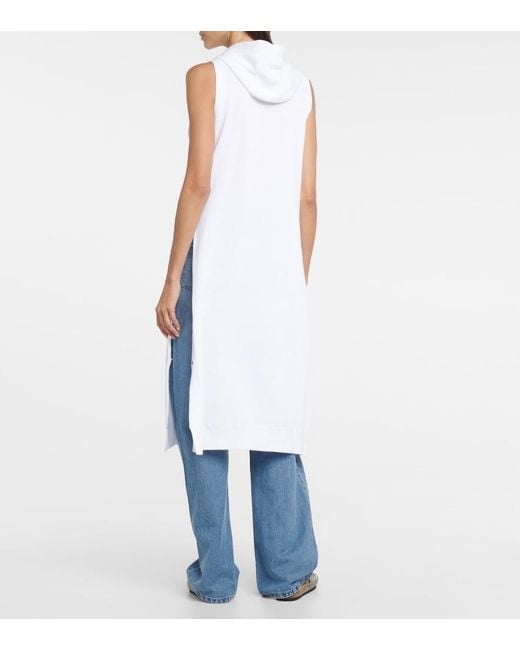 Brunello Cucinelli White Ivory Midi Dress Cotton, Brass, Ecobrass