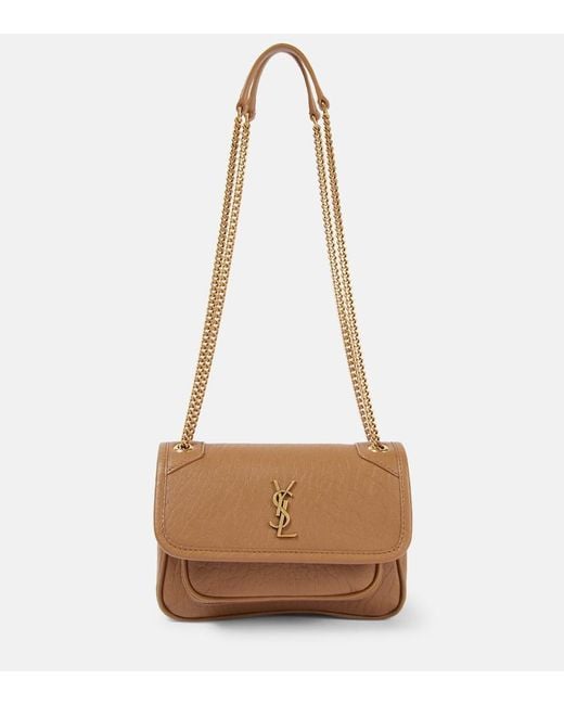 Saint Laurent Brown Niki Mini Leather Shoulder Bag